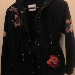 Velvet by Graham & Spencer Black Floral Jacket